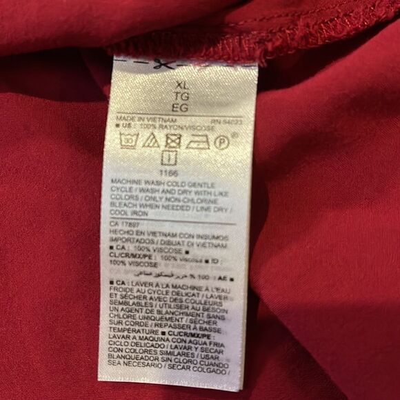 Old Navy XL Maroon Long Sleeve Blouse - Picture 6 of 6